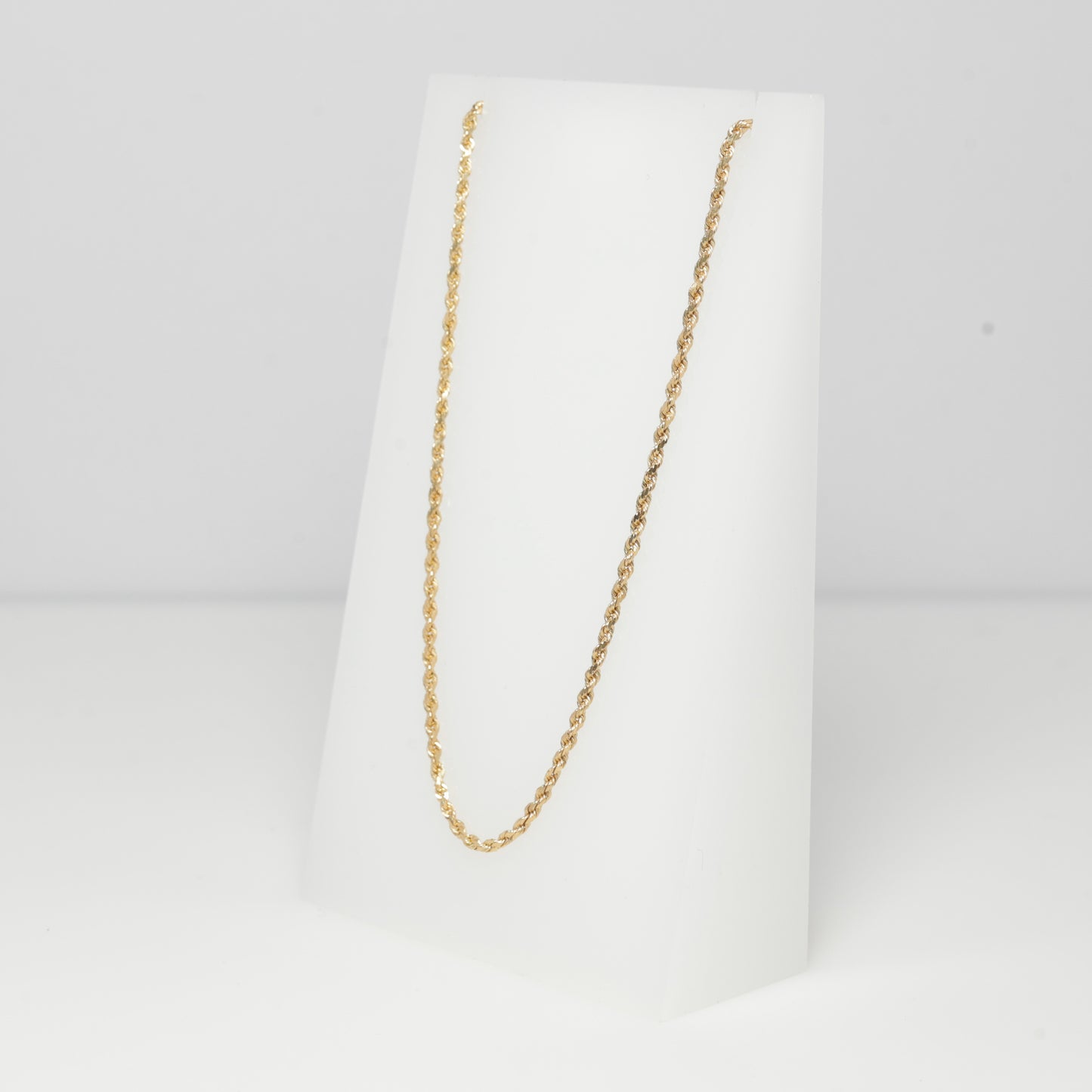 14K Long Gold Rope Necklace