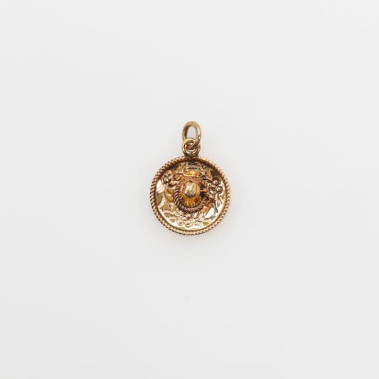 14K Yellow Gold Hat Pendant