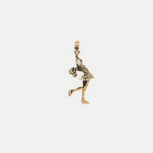 14K Figure Skater Pendant