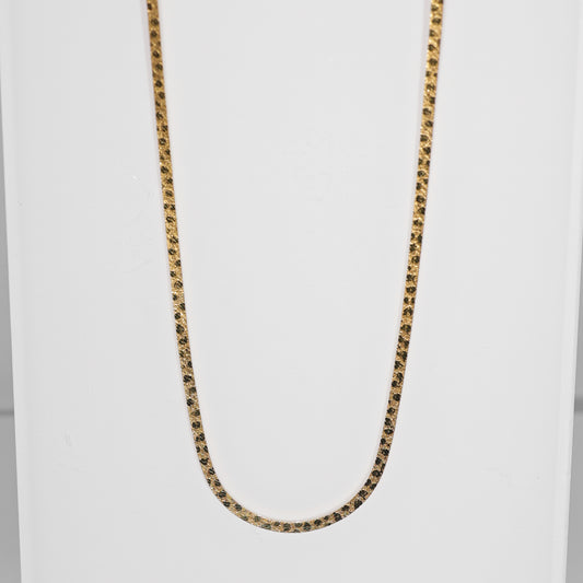 14K Reversible Herringbone Necklace