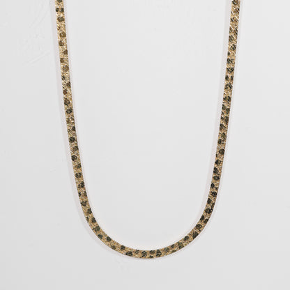 14K Reversible Herringbone Necklace