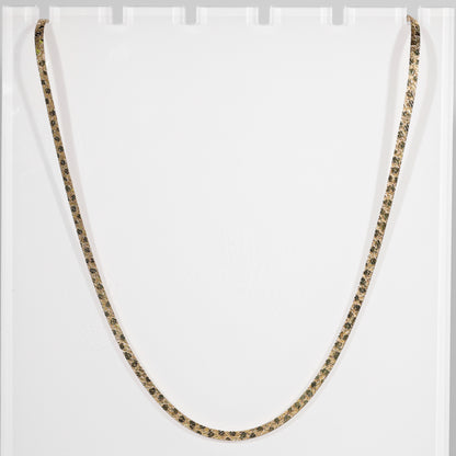 14K Reversible Herringbone Necklace