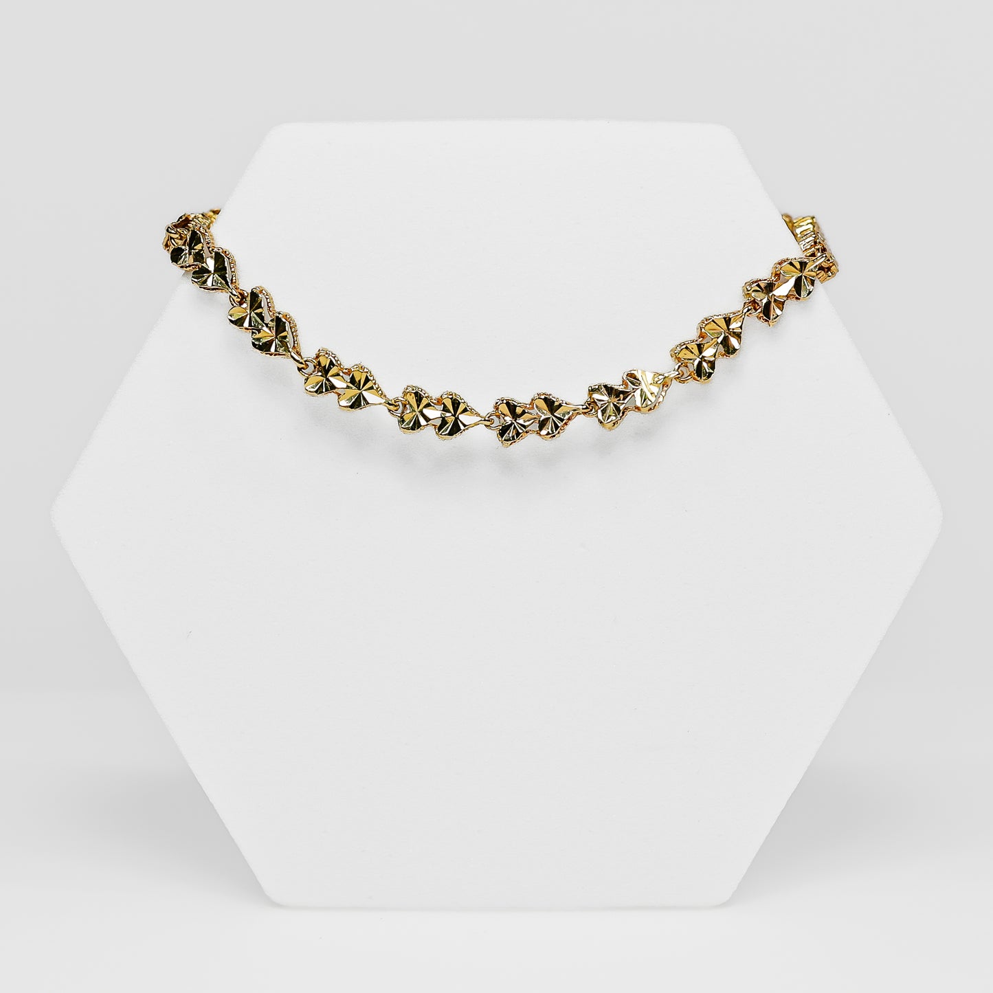 14K Yellow Gold Heart Bracelet