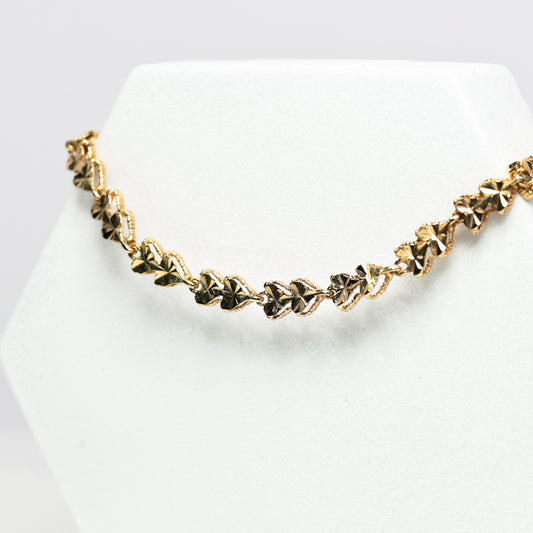 14K Yellow Gold Heart Bracelet