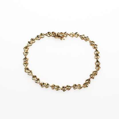 14K Yellow Gold Heart Bracelet