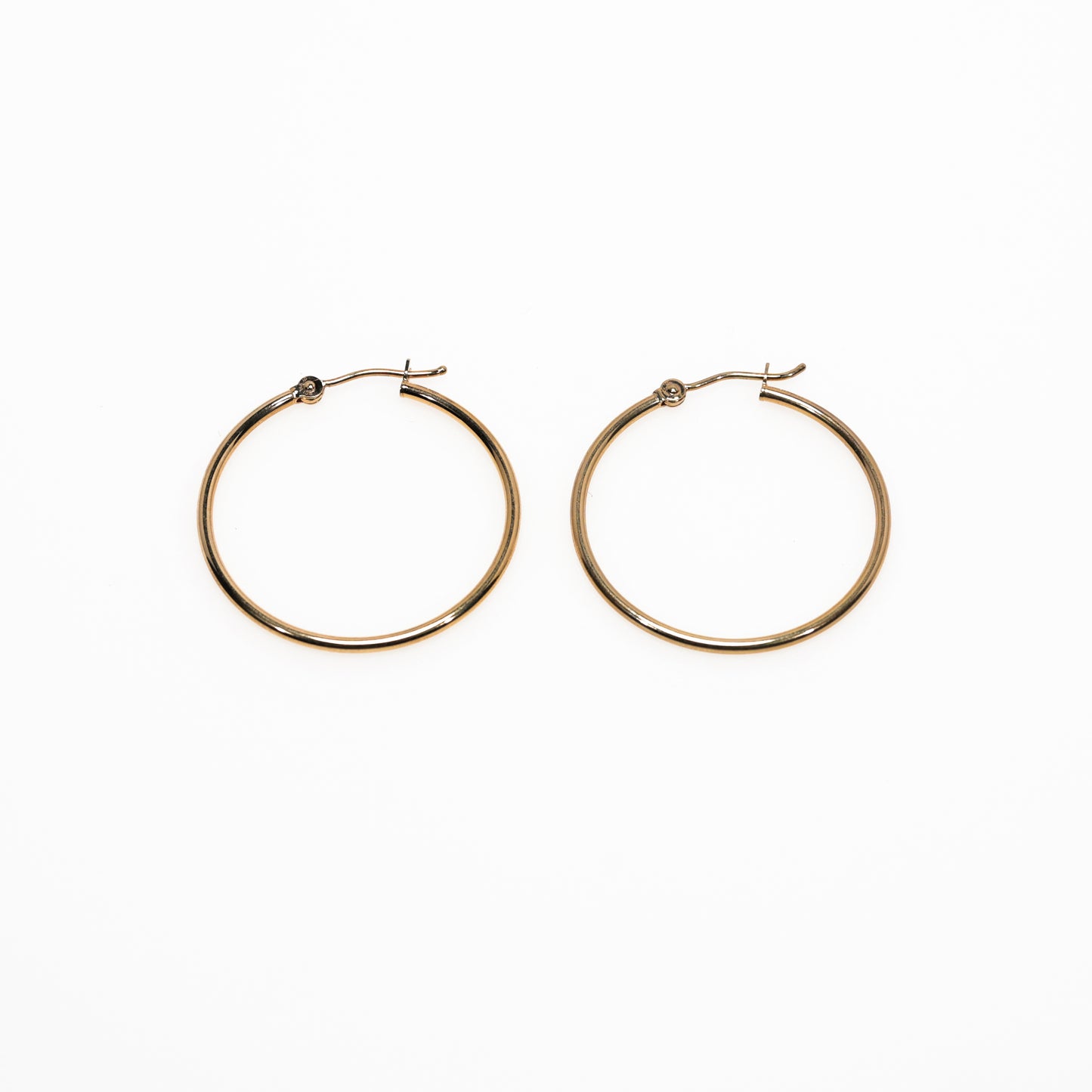 14K Yellow Gold Hoops