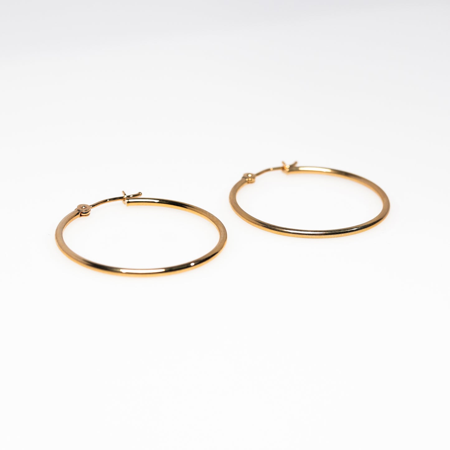 14K Yellow Gold Hoops