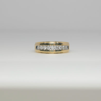 10K Yellow Gold Ring with Diamonds