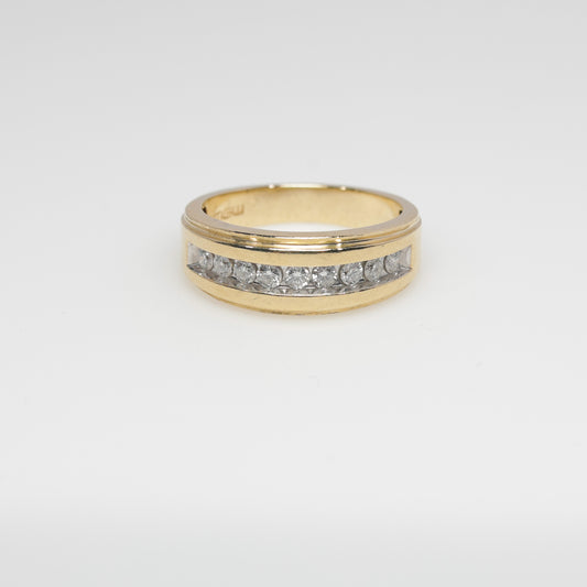 10K Yellow Gold Ring with Diamonds