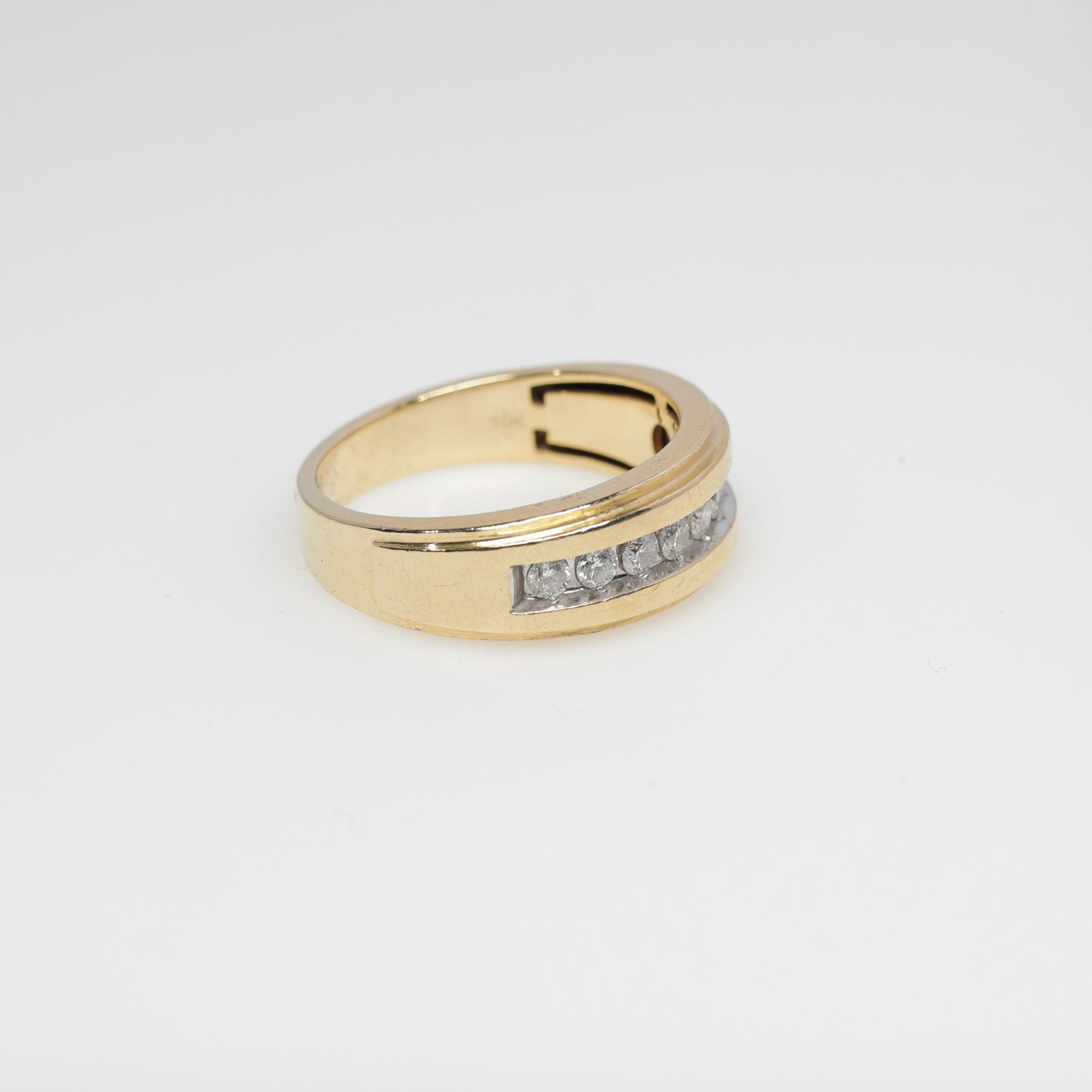 10K Yellow Gold Ring with Diamonds