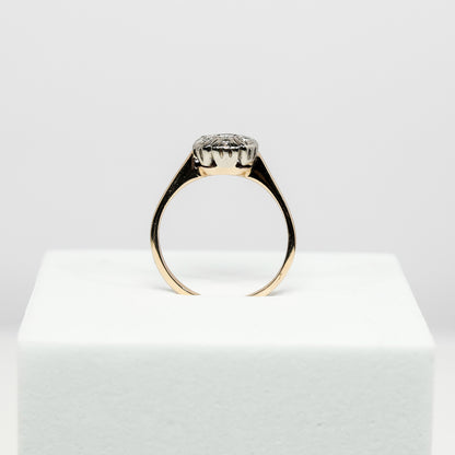 14k Round Diamond Vintage Ring