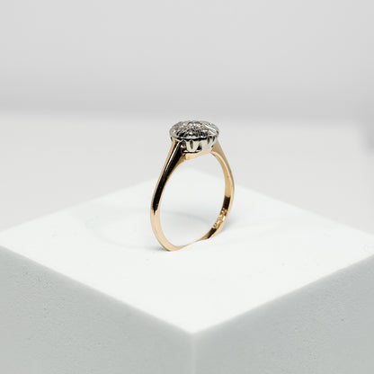 14k Round Diamond Vintage Ring