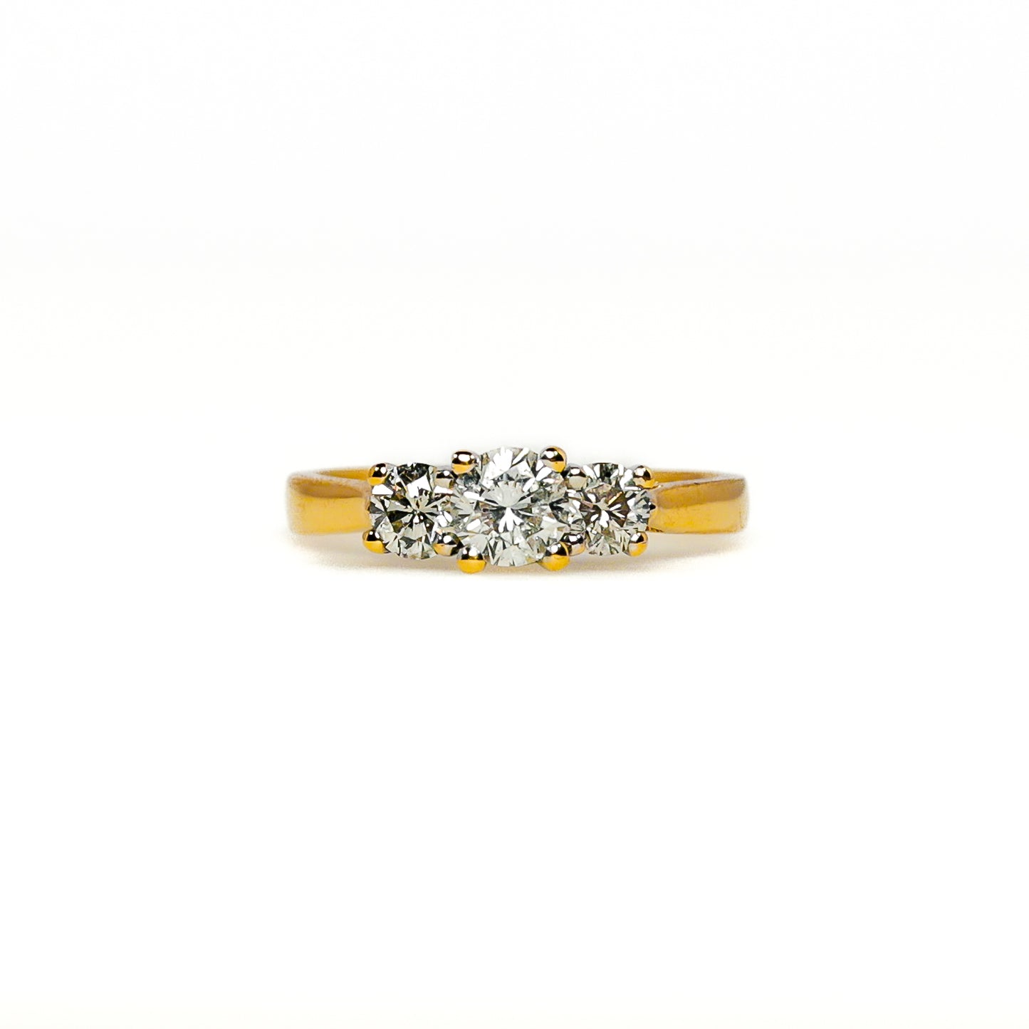 14K 3 Diamond Engagement Ring