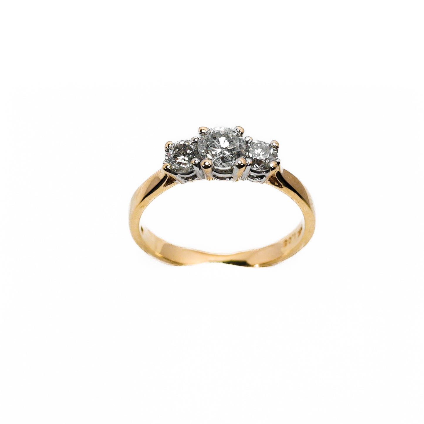 14K 3 Diamond Engagement Ring