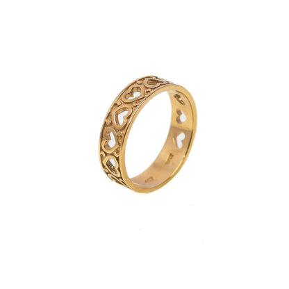 10K Yellow Gold Heart Cutout Ring