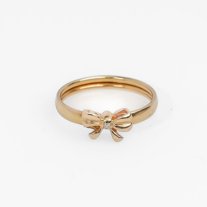 14k Gold Bow Ring