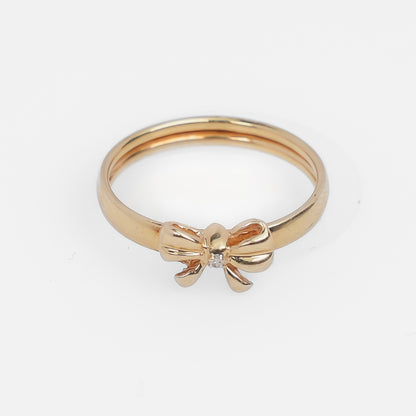 14k Gold Bow Ring