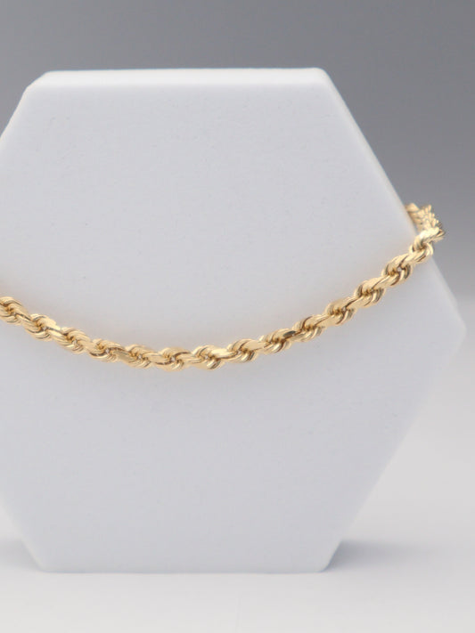 14k Rope Chain Bracelet