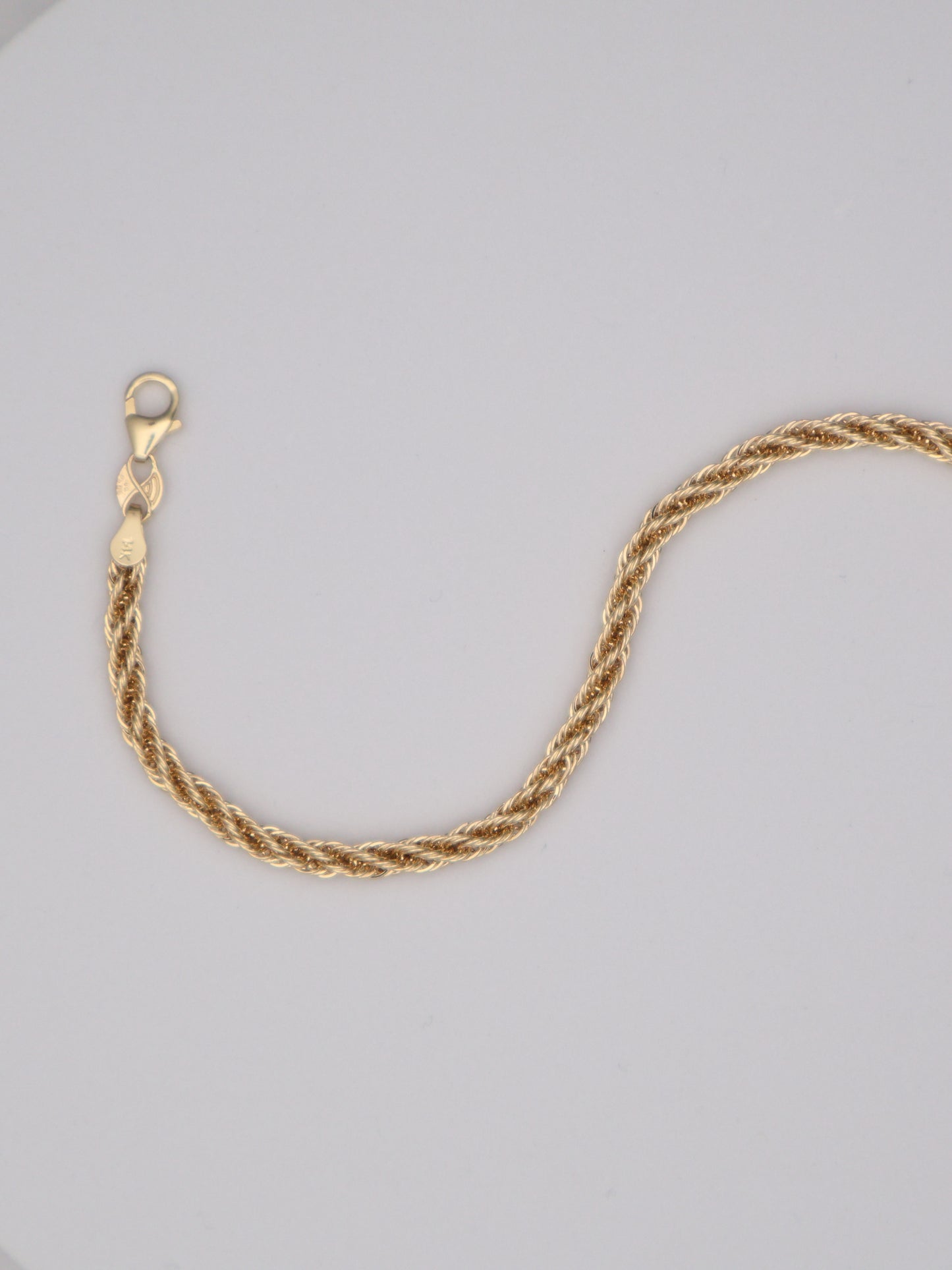 14k Rope Chain Bracelet