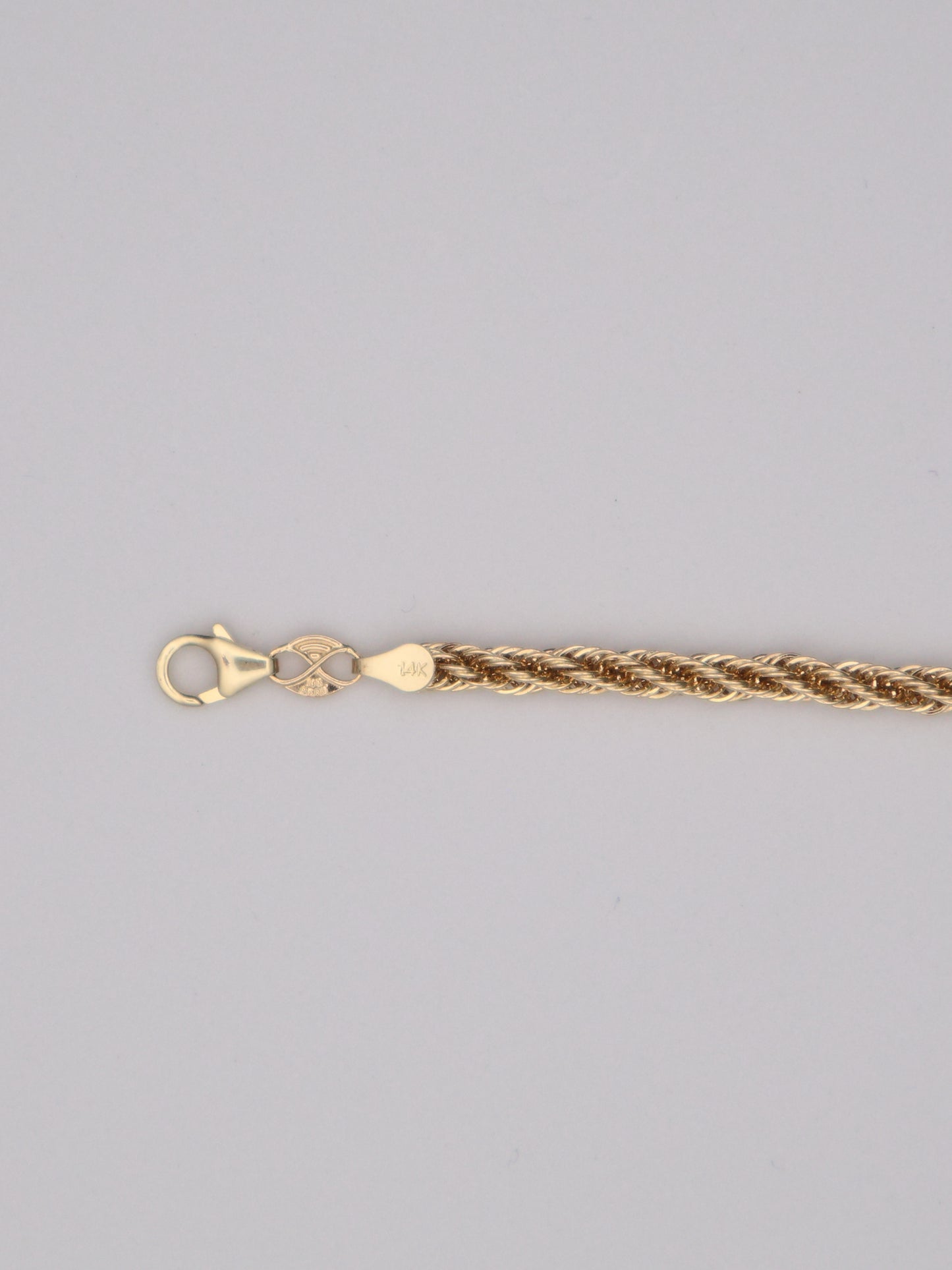 14k Rope Chain Bracelet