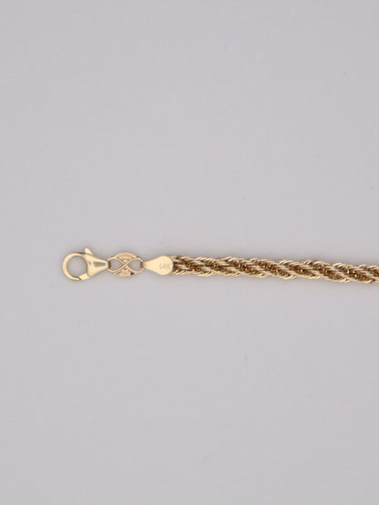 14k Rope Chain Bracelet