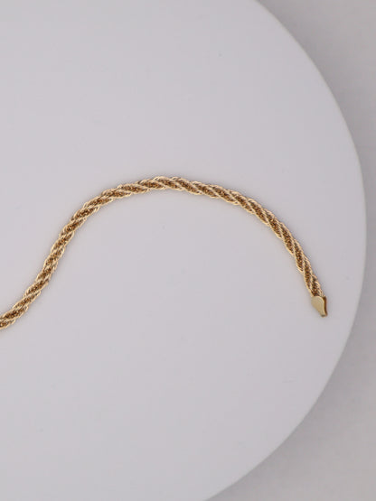 14k Rope Chain Bracelet