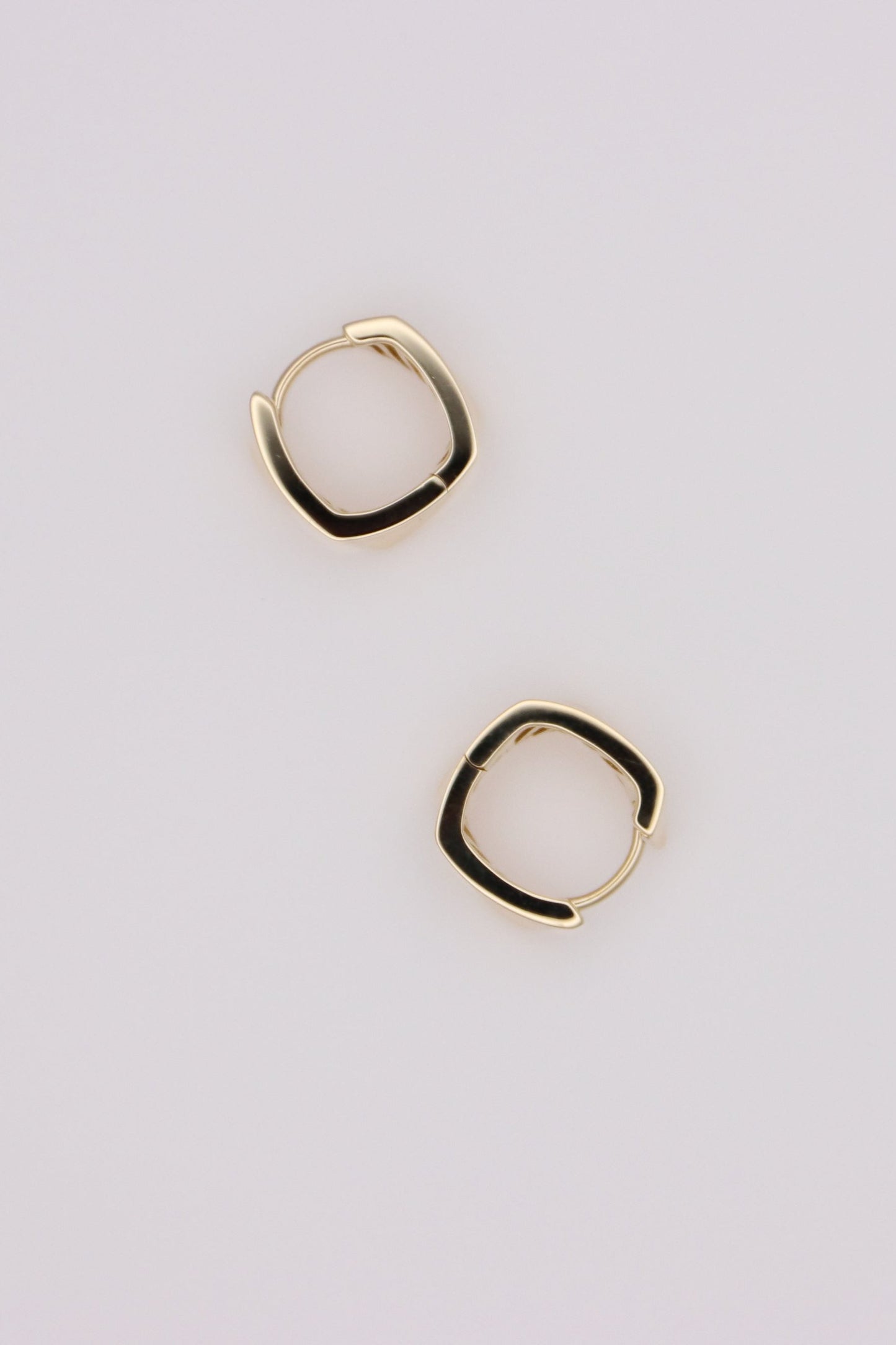 Thick Rectangle Huggie Hoop Earrings