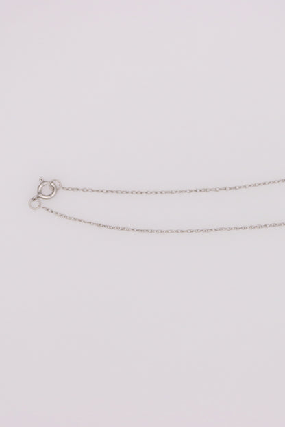 14K White Gold Thin Singapore Necklace