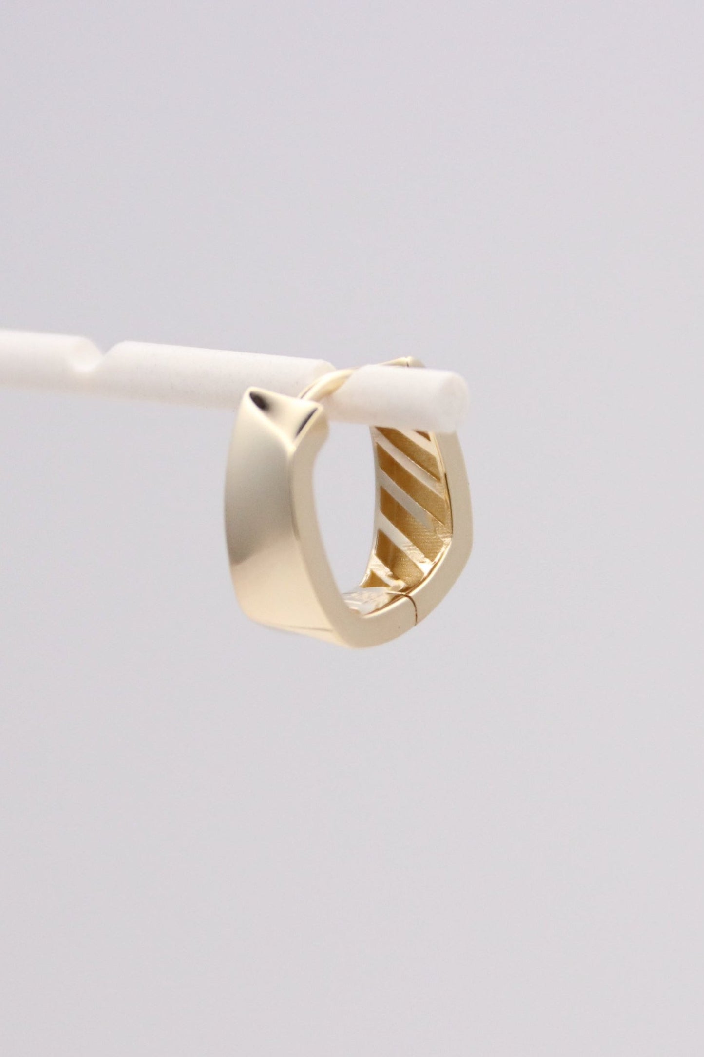 Thick Rectangle Huggie Hoop Earrings