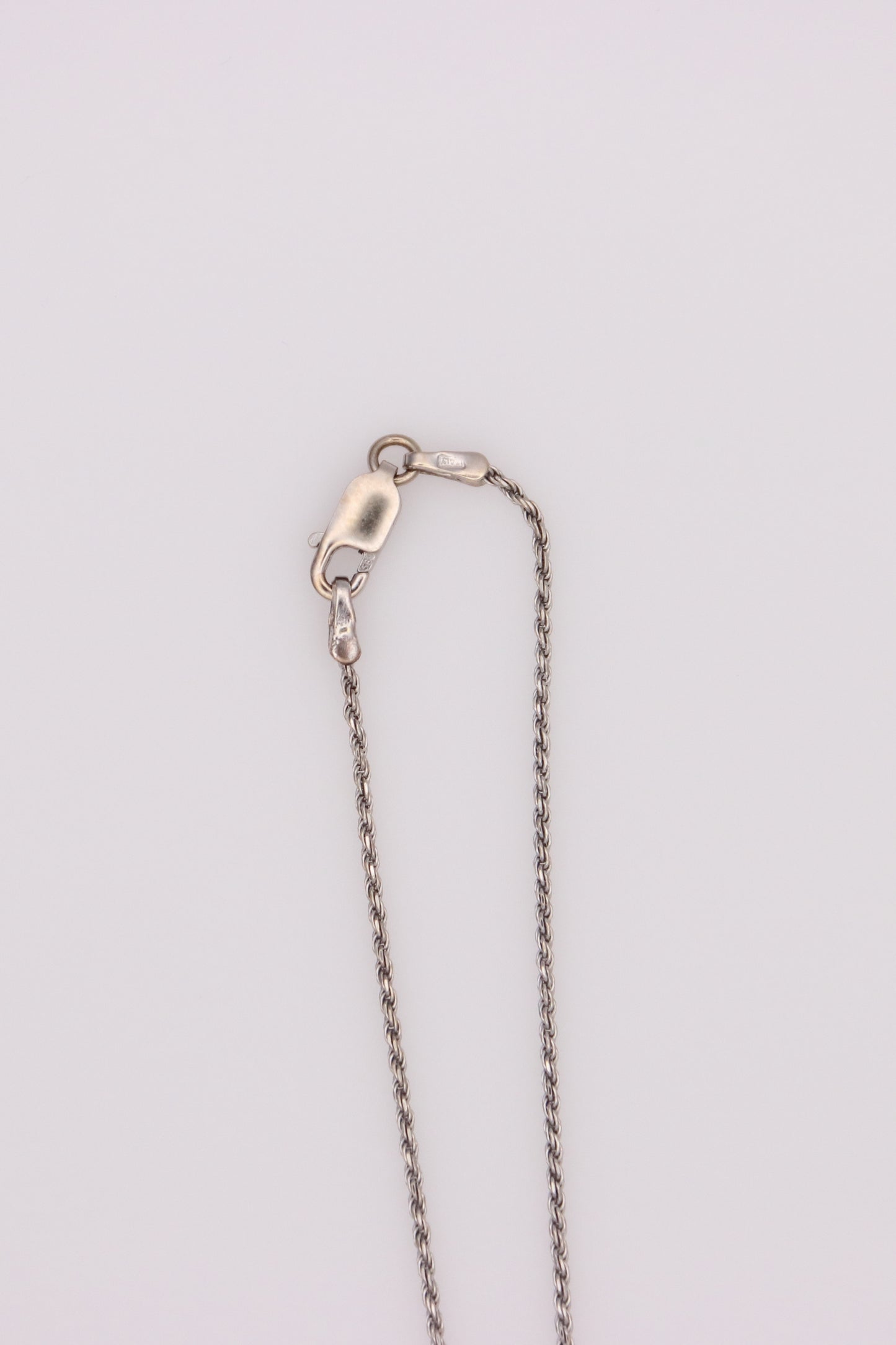 14K White Gold Rope Necklace