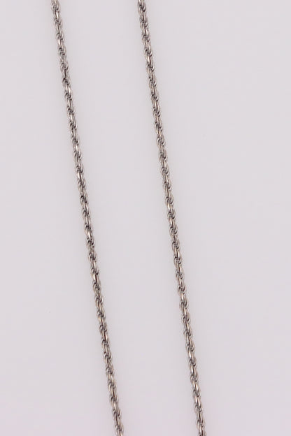 14K White Gold Rope Necklace