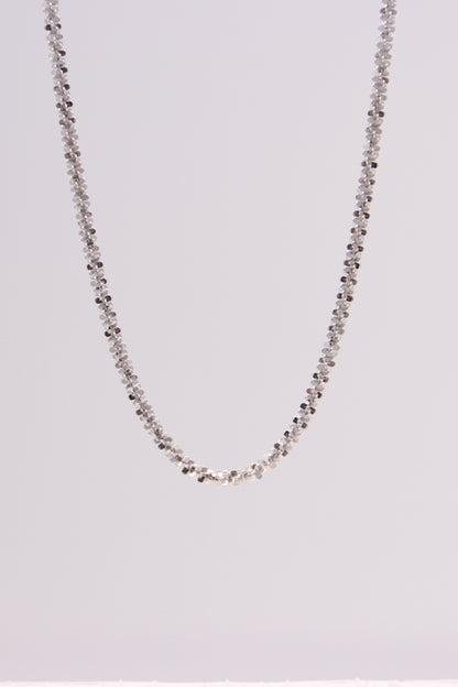 14K White Gold Twist Necklace