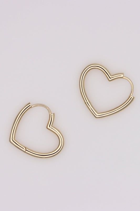 Heart Huggie Earrings