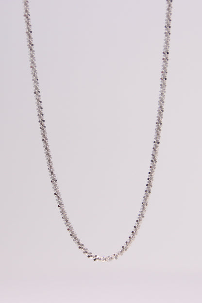 14K White Gold Twist Necklace