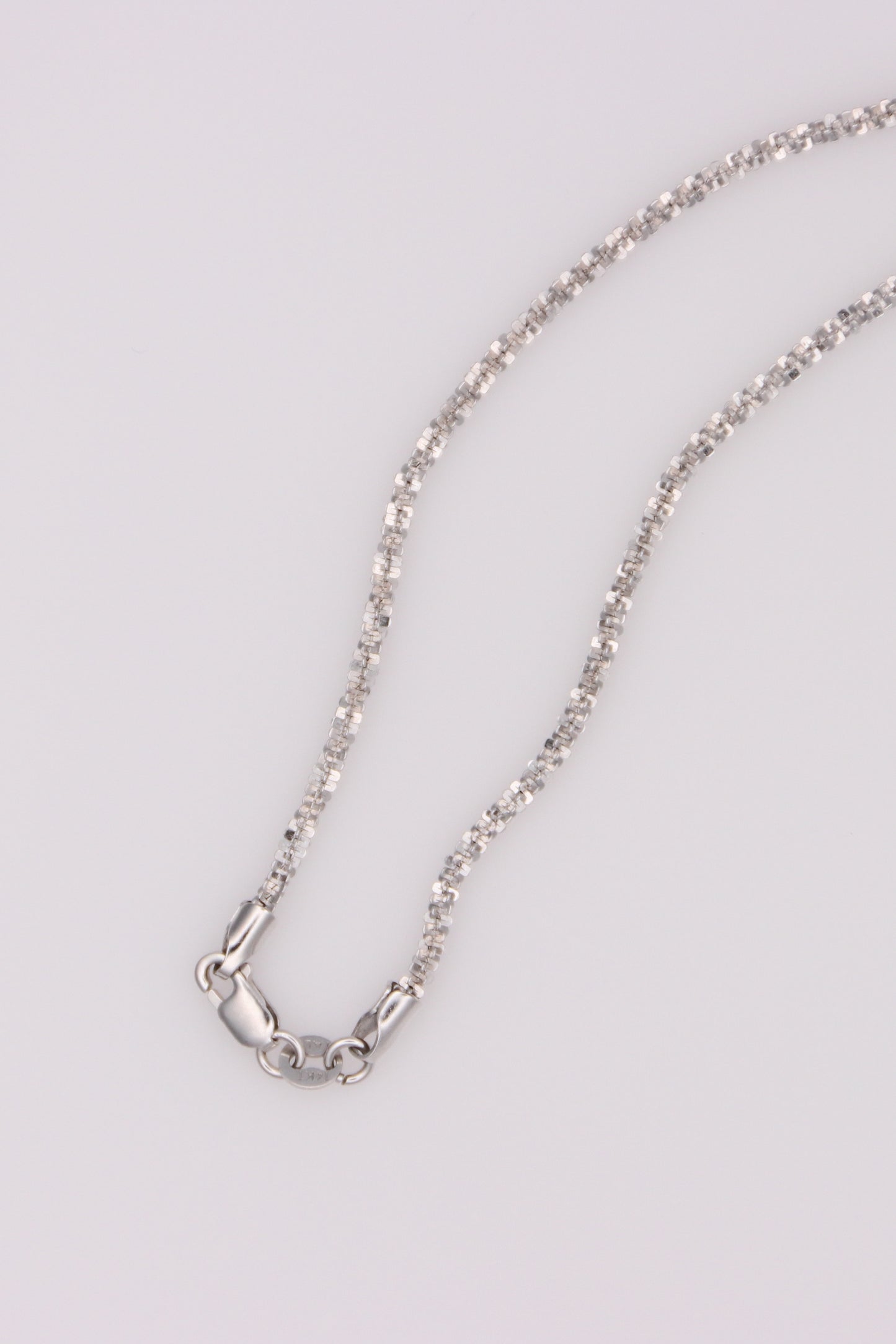 14K White Gold Twist Necklace