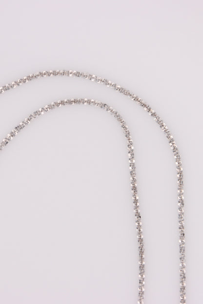 14K White Gold Twist Necklace