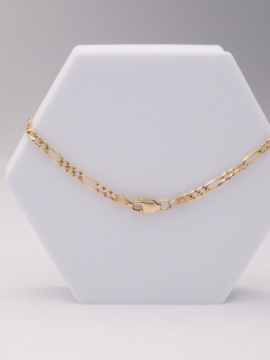 14k Figaro Chain Bracelet