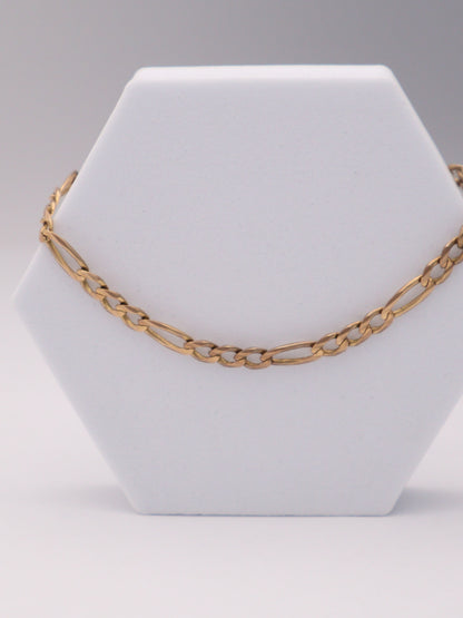 10k Figaro Chain Bracelet