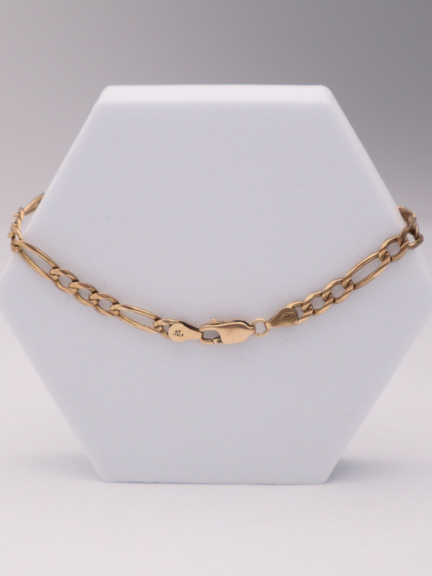 10k Figaro Chain Bracelet