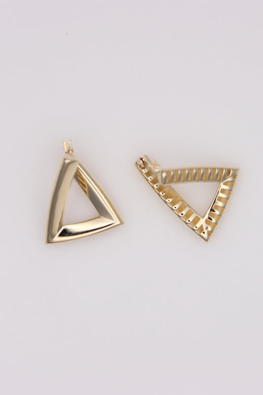 Triangular Hoop Earrings