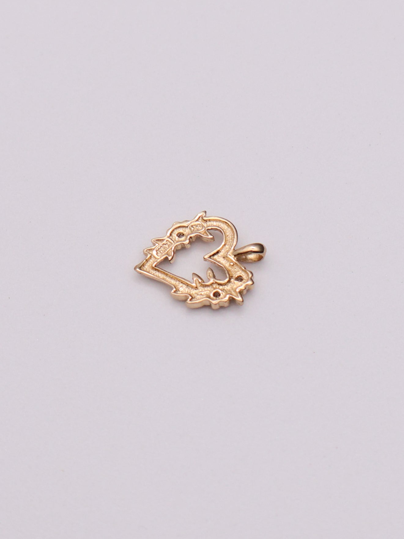 14k Floral Diamond Heart Pendant