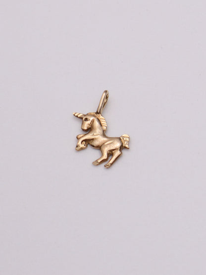 14k Unicorn Pendant