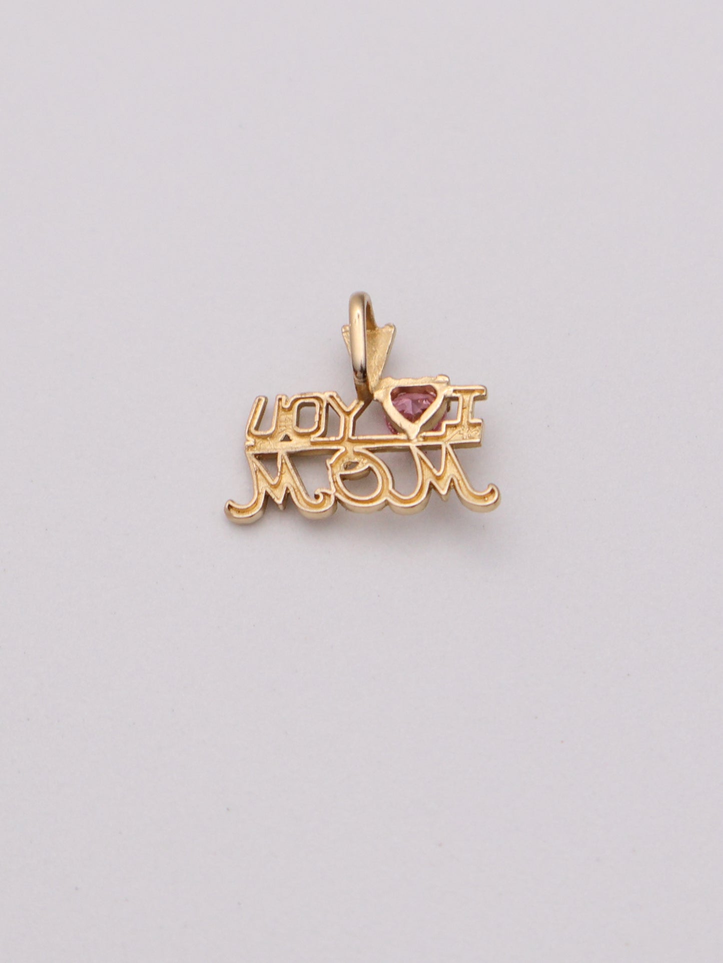 14k "I <3 MOM" Pendant