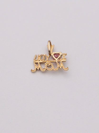 14k "I <3 MOM" Pendant