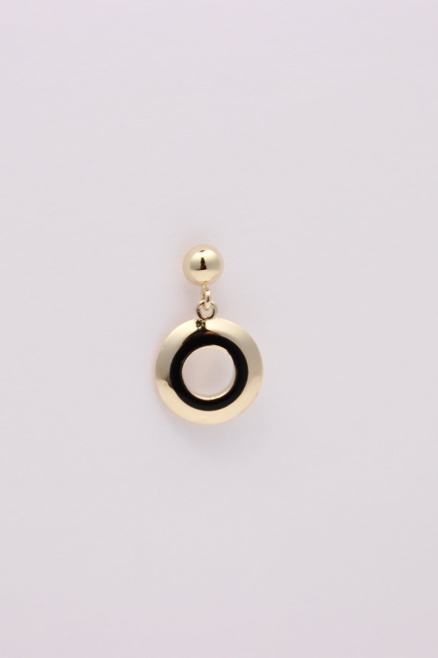 Black and White Gold Circle Earrings