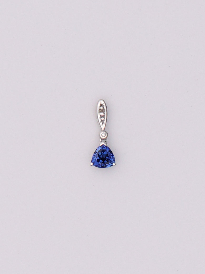 10k WG Blue Pendant