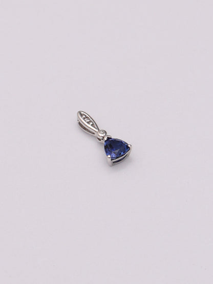 10k WG Blue Pendant