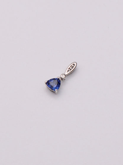 10k WG Blue Pendant