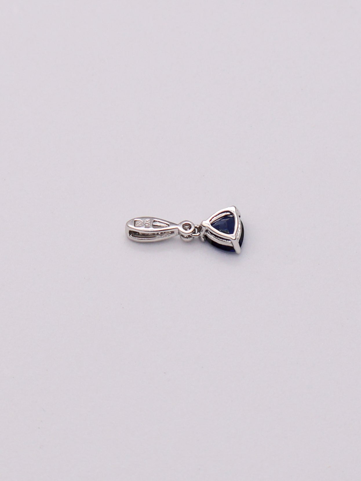 10k WG Blue Pendant