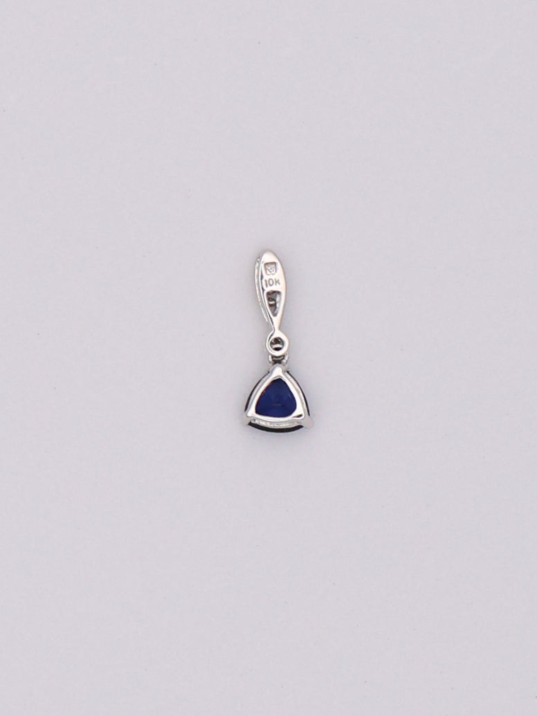 10k WG Blue Pendant